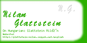 milan glattstein business card